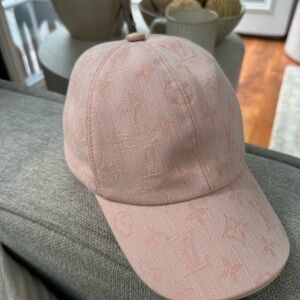louis vuitton monogrammed pink hat